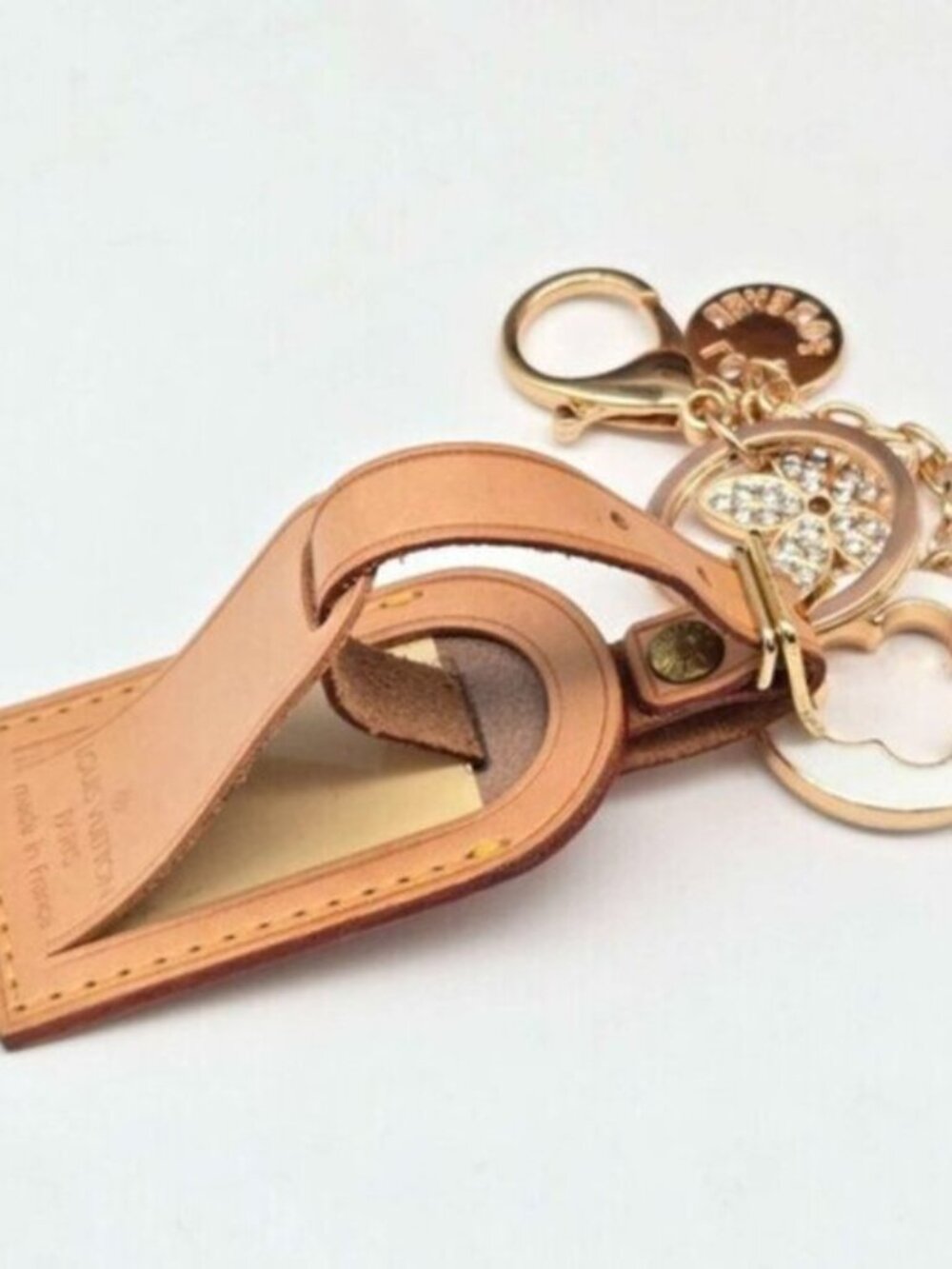 Authentic Louis Vuitton Luggage Tag with Unbranded Keycharm, Keychain, Bagcharm - Picture 8 of 9